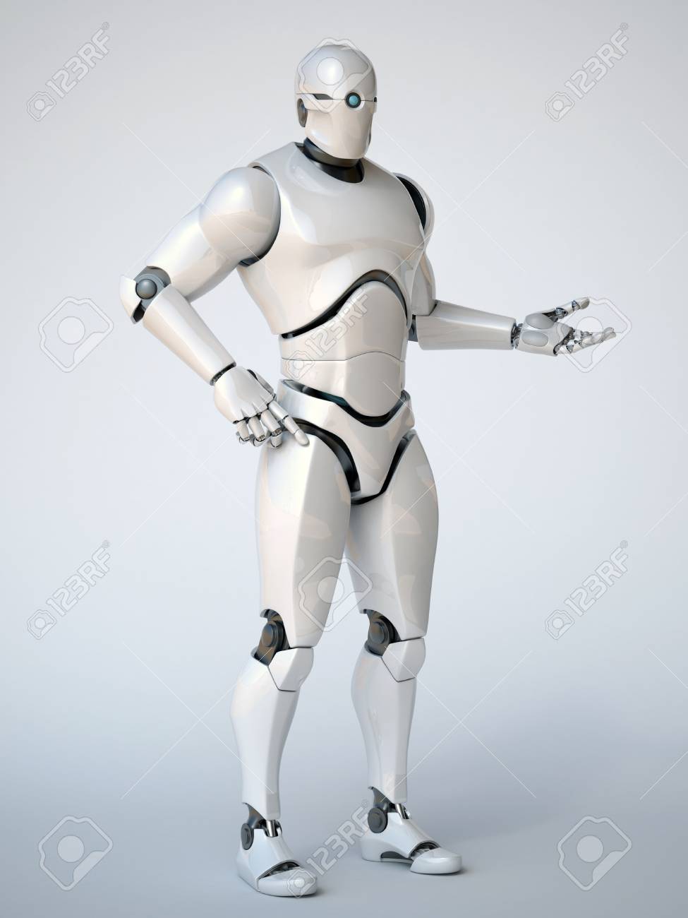 ロボット未来的なデザインの概念 3 D レンダリング図 の写真素材 画像素材 Image