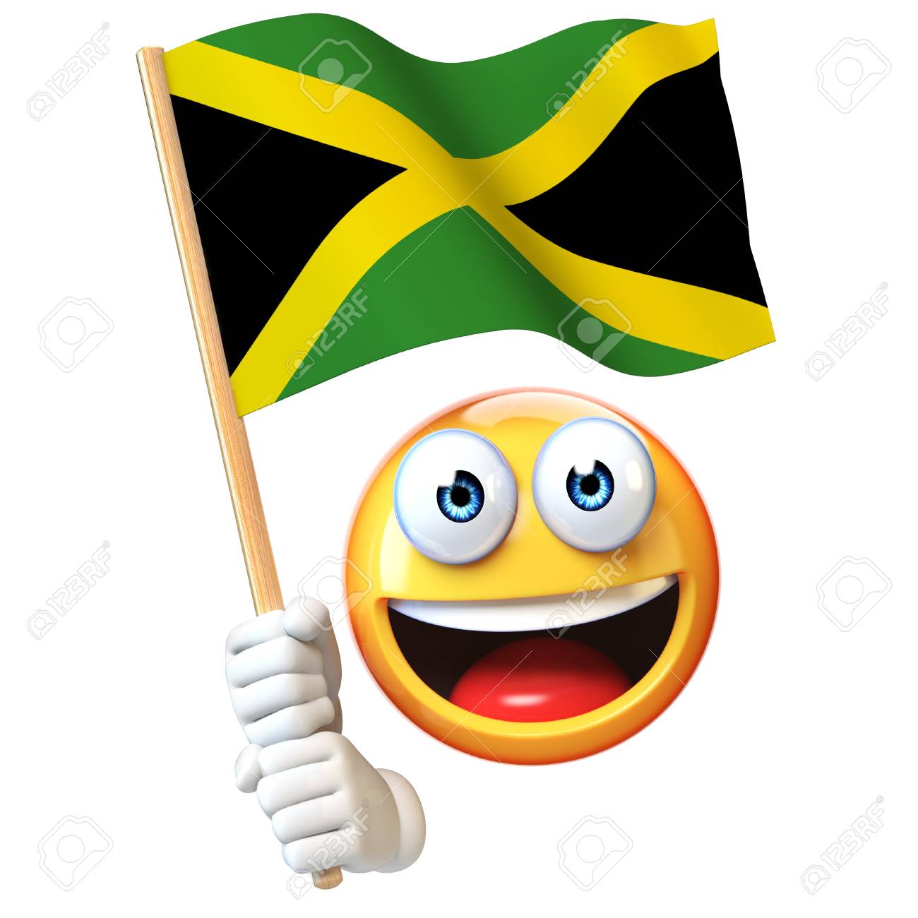 Flag JAMAICA SMILIE FACE 5ft x 3ft Flag JAMAICA SMILIE FACE 5ft x 3ft