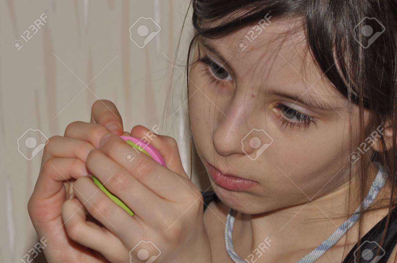 Stock Photo The Girl A Child Doing Christmas Decorations Focus Handjob Stock Photo The Girl A Child Doing Christmas Decorations Focus Handjob