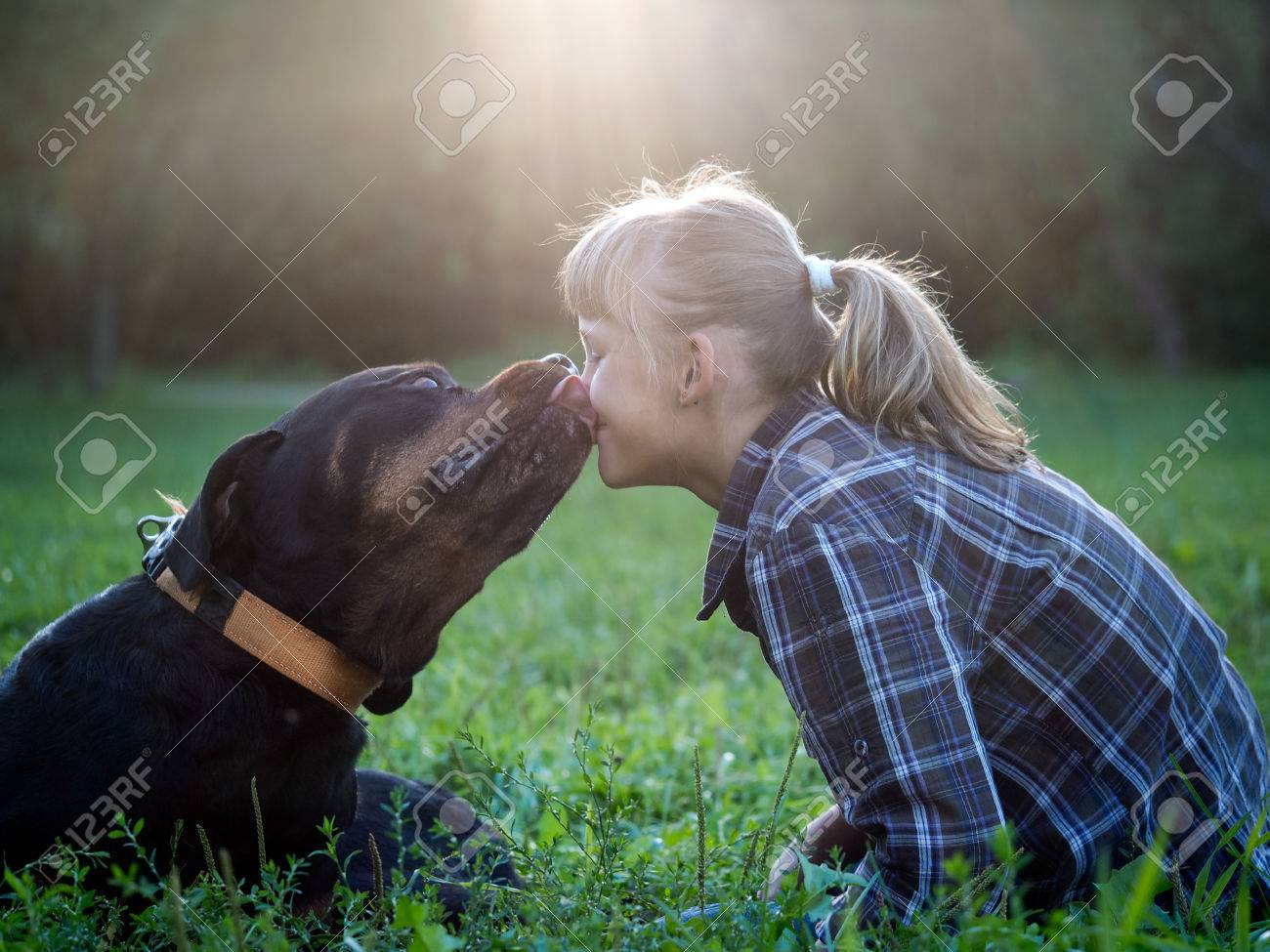 Young Teen Dog Lick