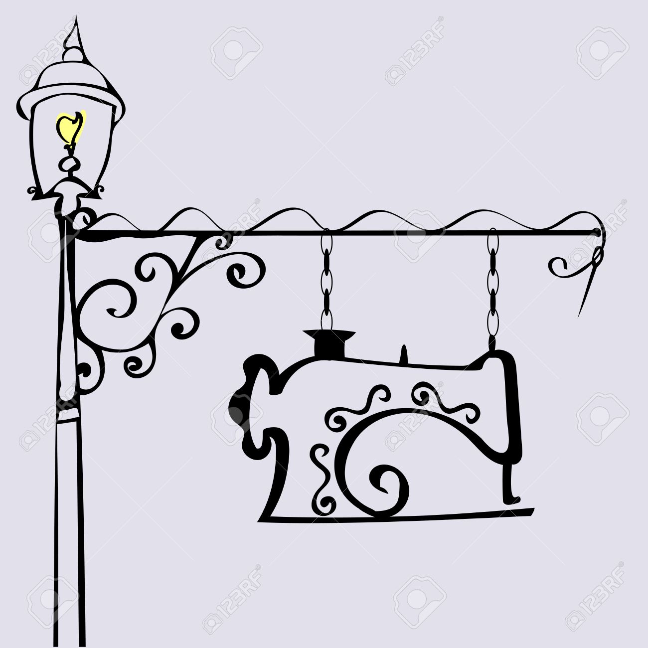 アトリエ仕立て縫製工場に署名します レトロなビンテージ屋外広告