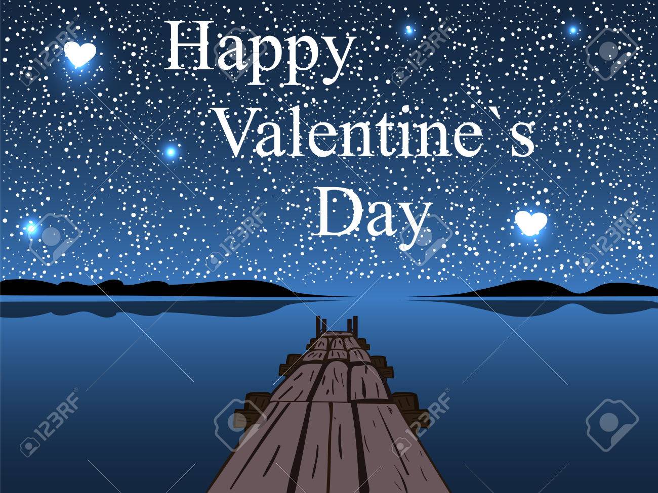 Happy Valentine S Day In Heaven Happy Valentines Day Night Water Sky Heart Star. Romantic Postcard. Diamond  Heaven. Love And Relationships Royalty Free Svg, Cliparts, Vectors, And  Stock Illustration. Image 51507859.
