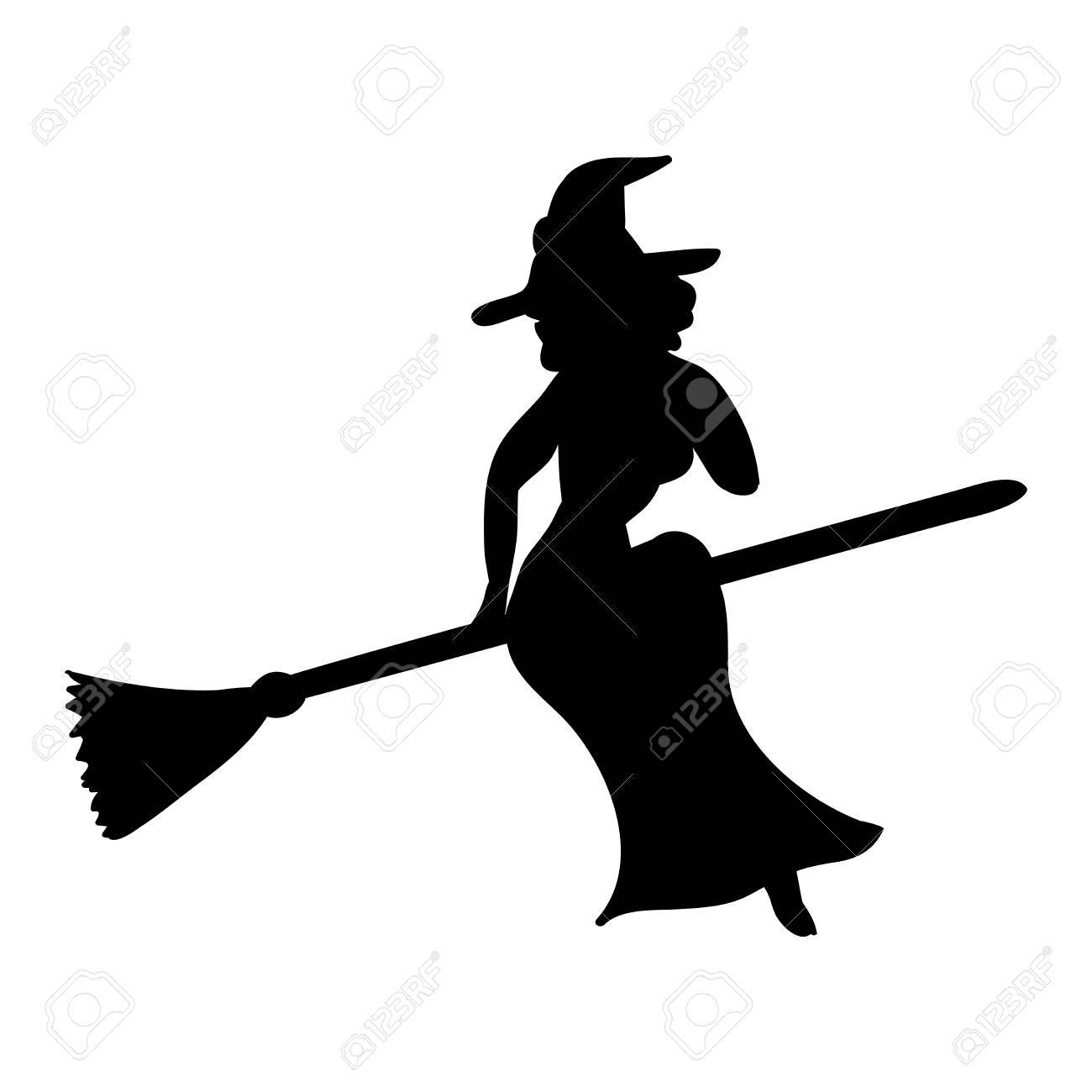 魔女魔法のシルエット ファンタジーほうき のイラスト素材 ベクタ Image 魔女魔法のシルエット ファンタジーほうき のイラスト素材 ベクタ Image
