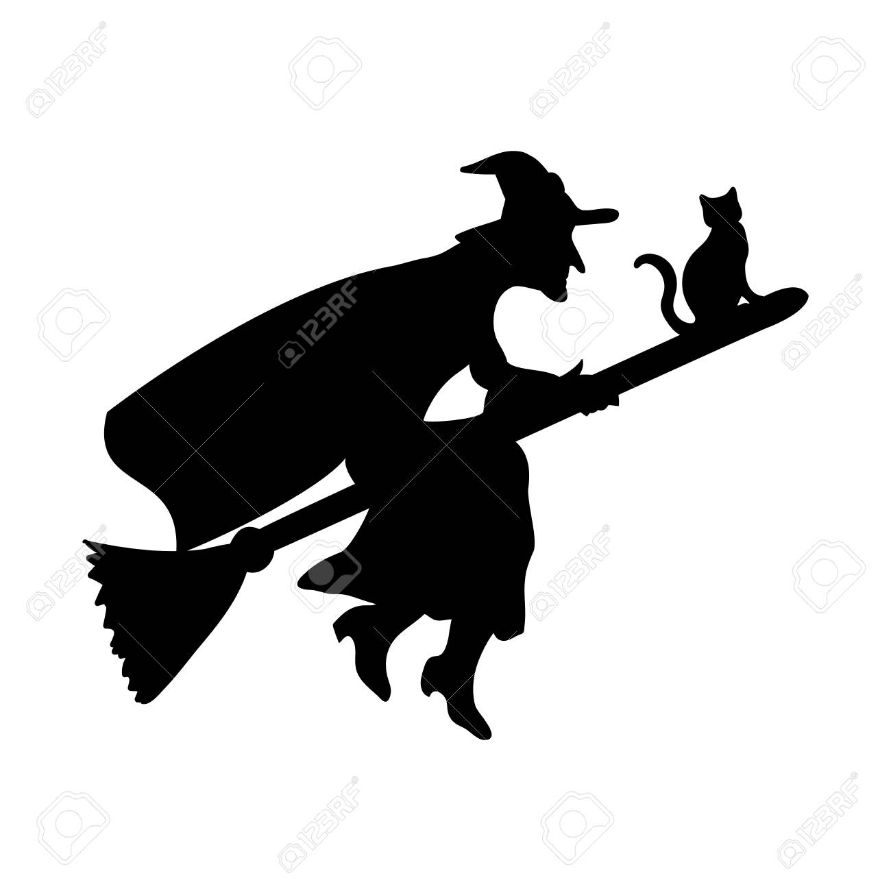 魔女の魔法のシルエットファンタジーほうき のイラスト素材 ベクタ Image 魔女の魔法のシルエットファンタジーほうき のイラスト素材 ベクタ Image