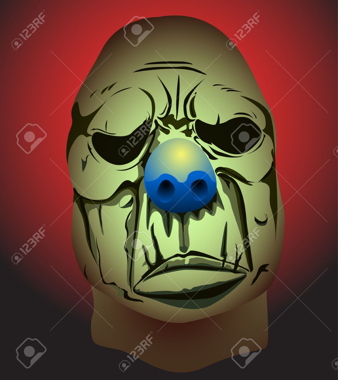 ゾンビのピエロのマスクのベクトル イラスト の写真素材 画像素材 Image