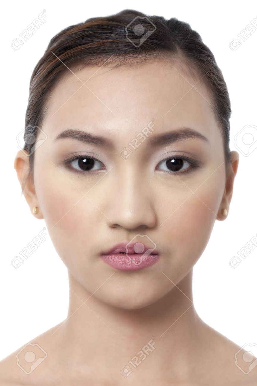 Anal camera probe Asian face model