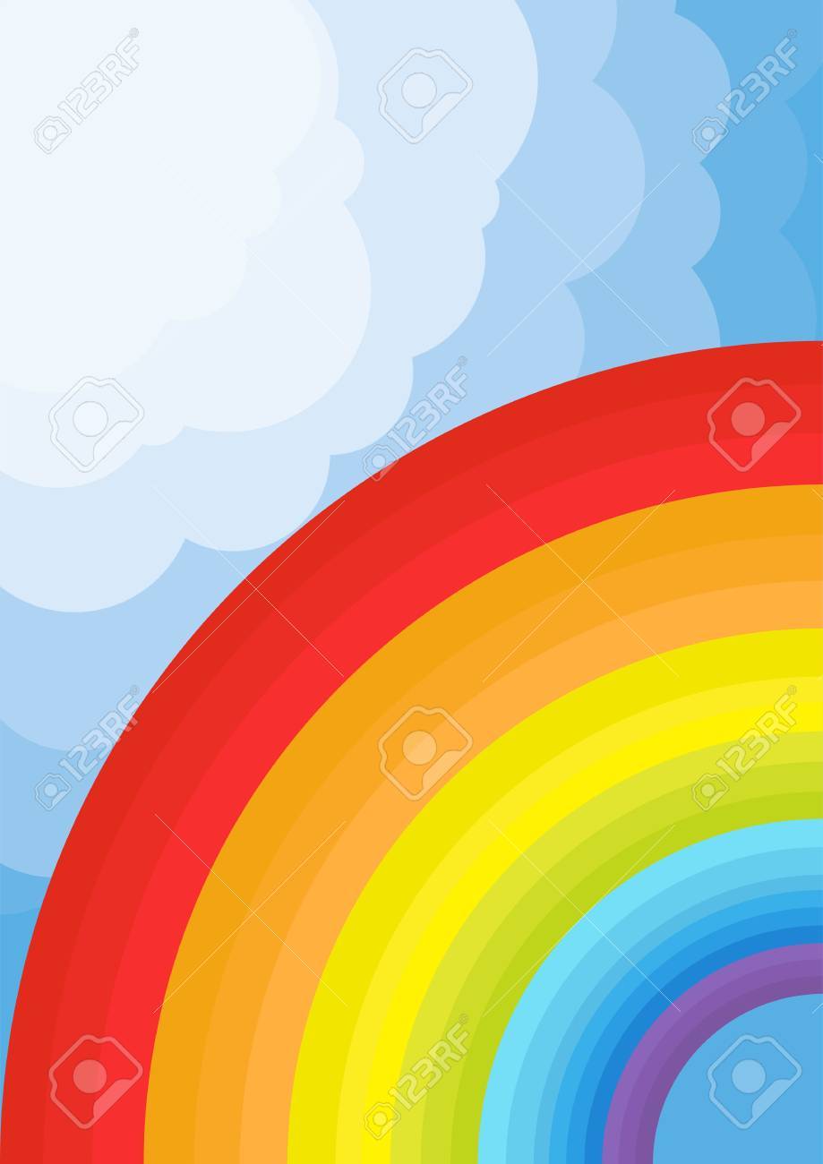 かわいい虹の背景イラスト のイラスト素材 ベクタ Image