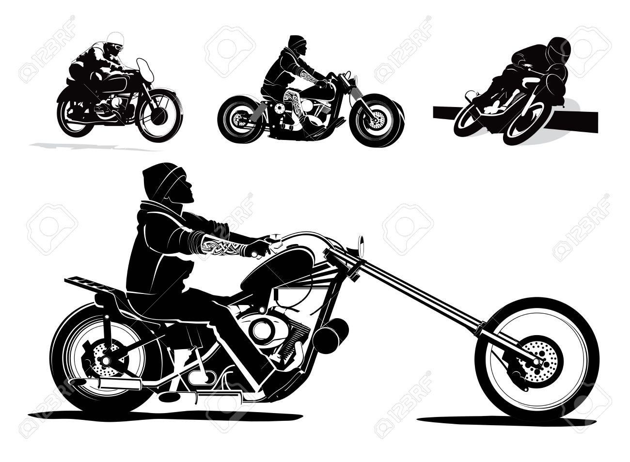 Biker Rider Background Illustration Royalty Free Cliparts Vectors And Stock Illustration Image