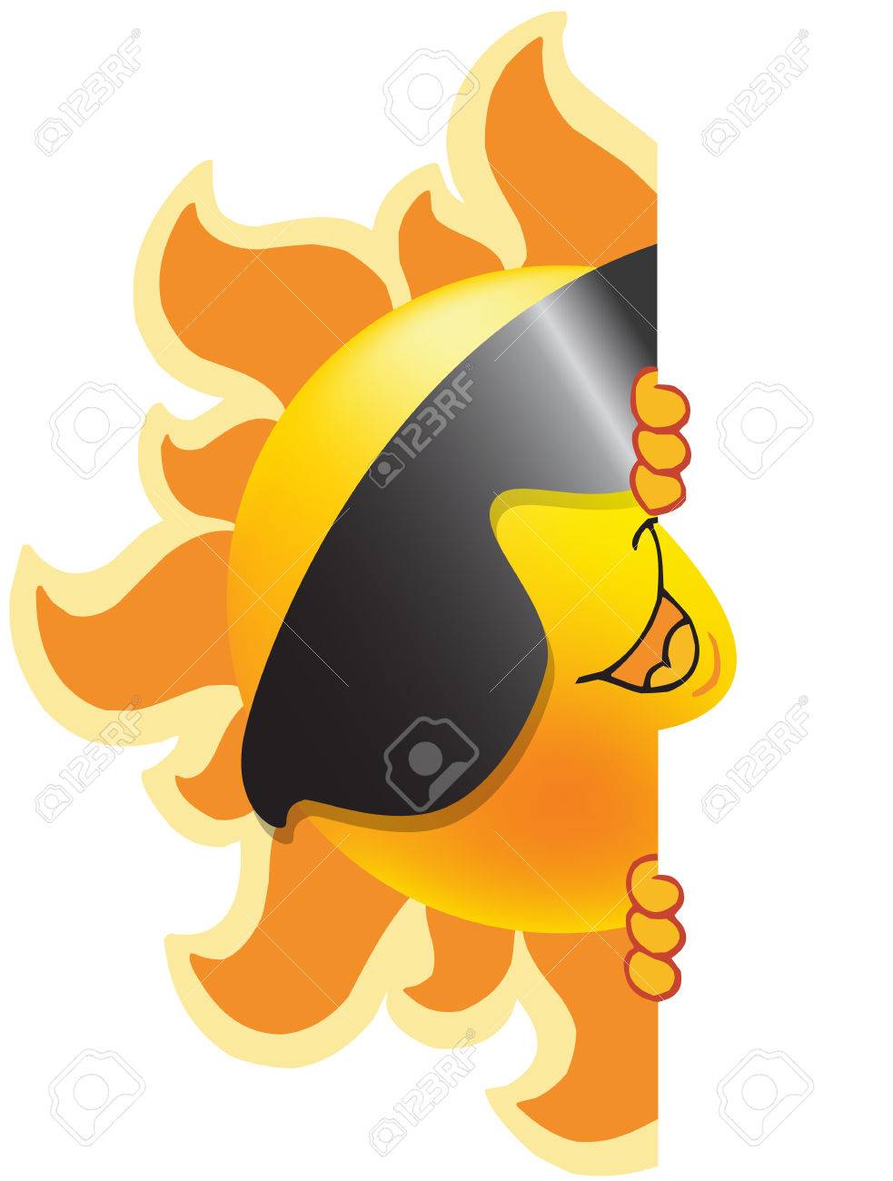 てんとう虫サングラス ベクトルとして太陽と夏の絵文字のシンボルのイラスト素材 ベクタ Image