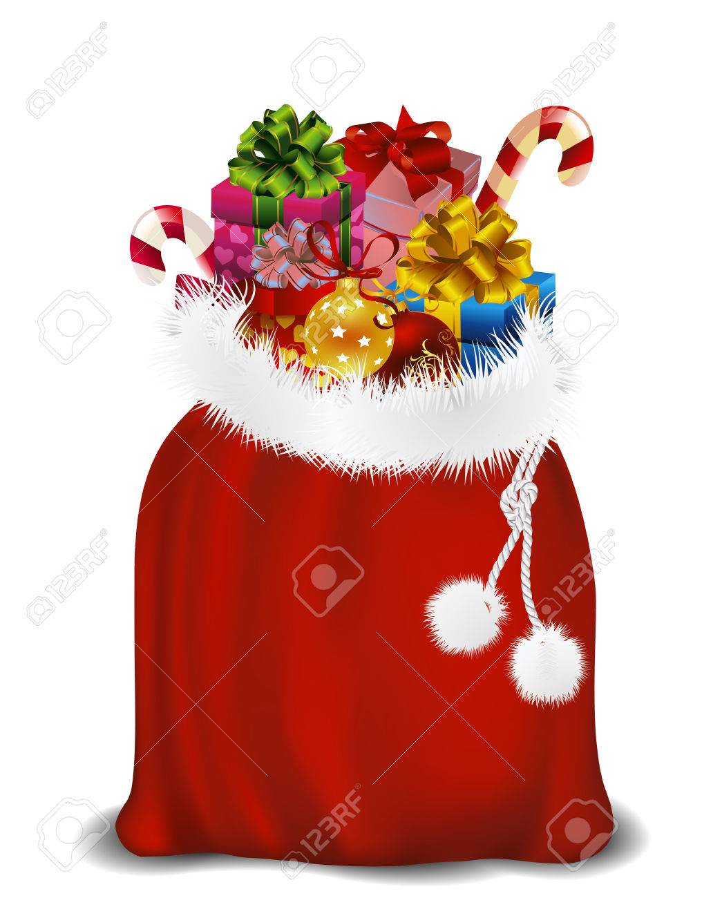 サンタ クロースの袋 聖ニコラスのバッグです バッグの贈り物 のイラスト素材 ベクタ Image