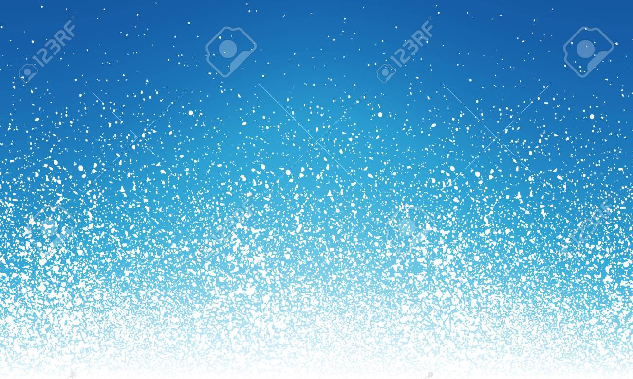 Seamless white snow spray on a blue background, vector art illustration. - 135799330 Seamless white snow spray on a blue background, vector art illustration. - 135799330