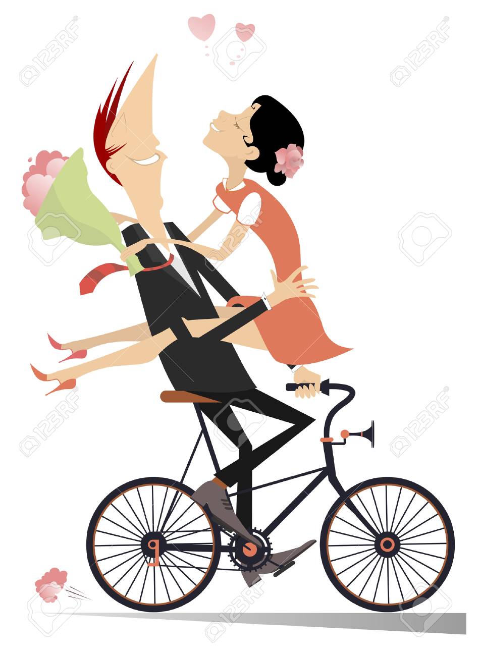 romantic bike ride