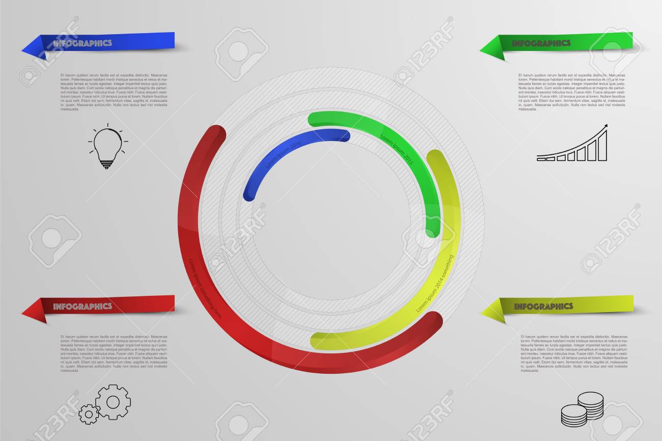 circular infographics with outline icons rounded infographic circular infographic
