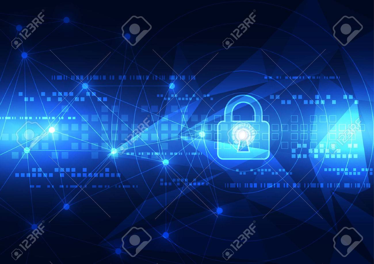Abstract technology security on global network background, vector illustration - 43127141 Abstract technology security on global network background, vector illustration - 43127141