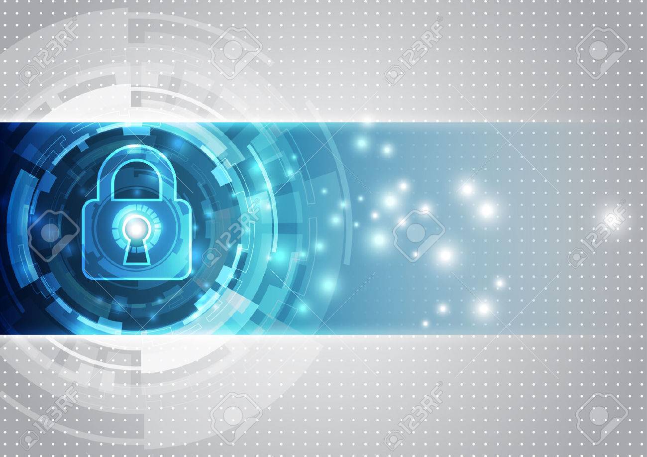 Abstract technology security on global network background, vector illustration - 45656956 Abstract technology security on global network background, vector illustration - 45656956