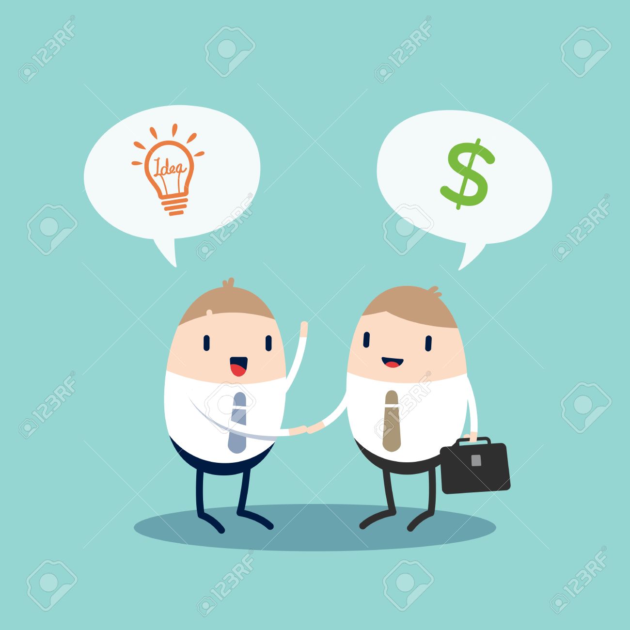 cartoon character business people