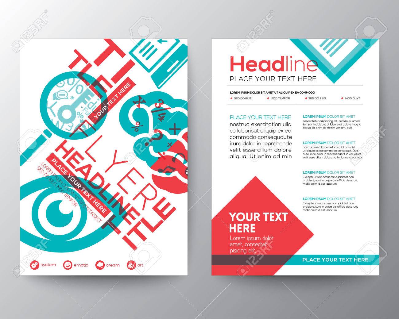 typography brochure flyer design layout royalty free cliparts how to layout a brochure