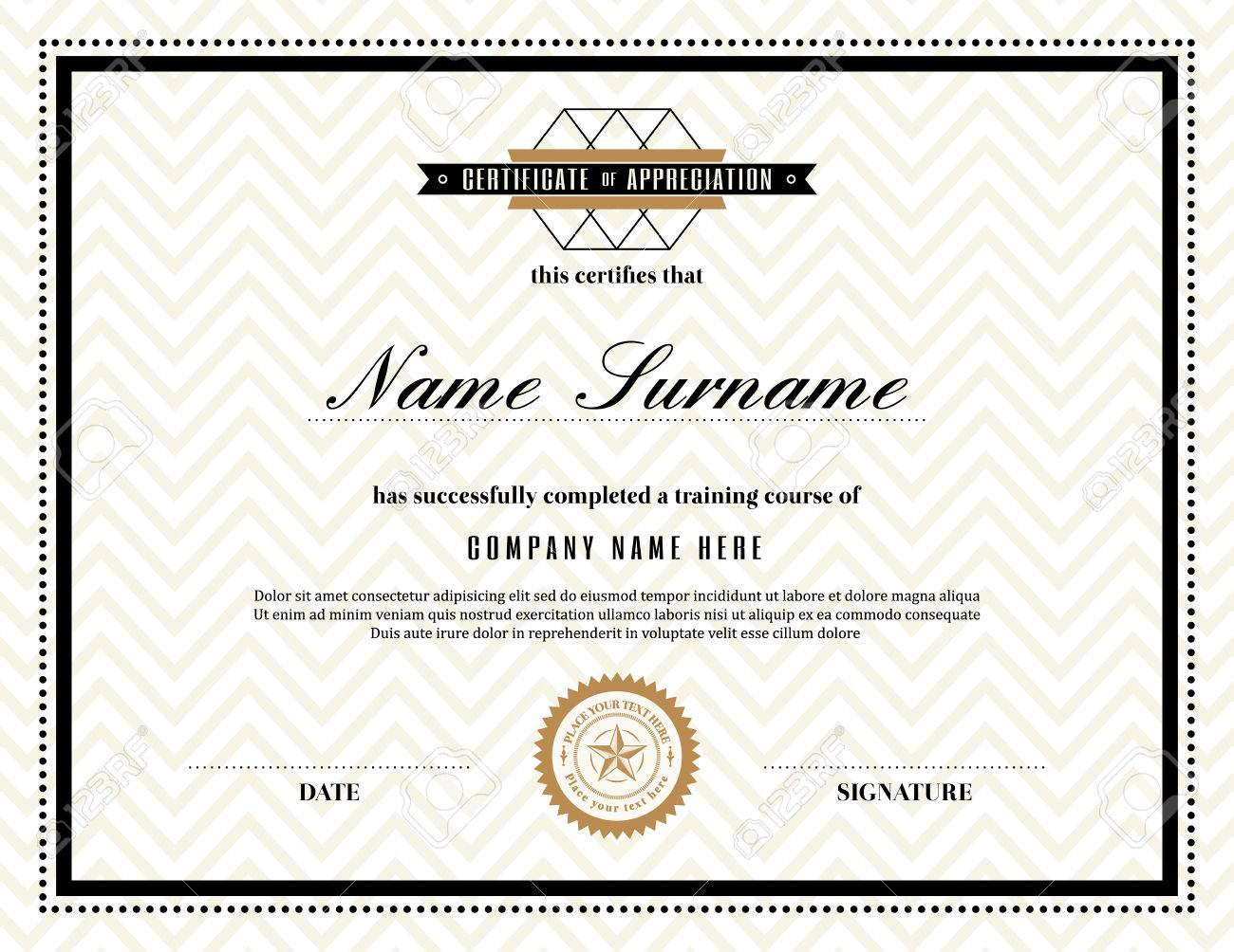 appreciation certificate design