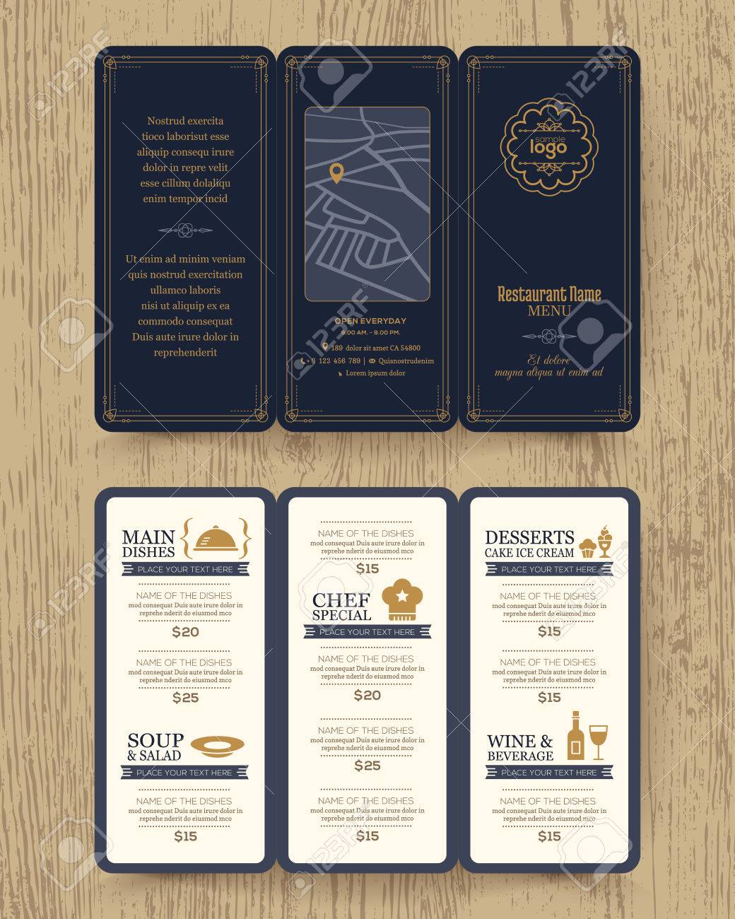 three fold menu