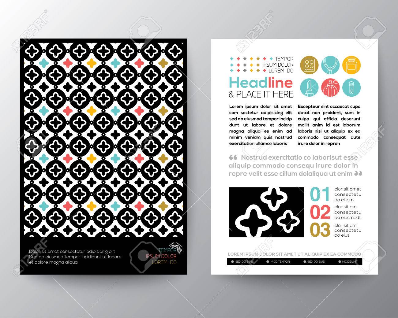 Abstrakte Muster Plakat Broschure Flyer Design Layout Vorlage Im Format Lizenzfrei Nutzbare Vektorgrafiken Clip Arts Illustrationen Image