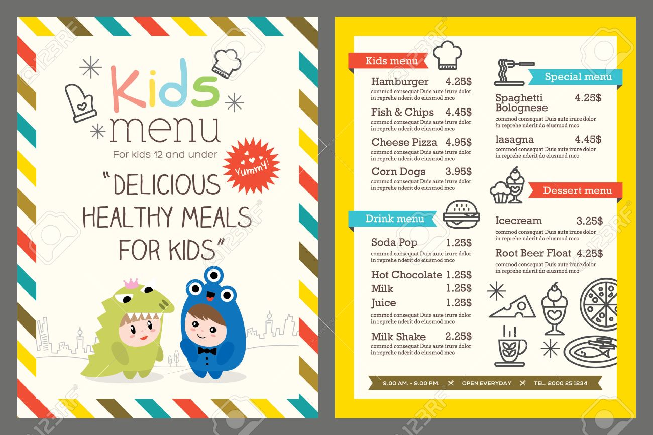 meal menu template