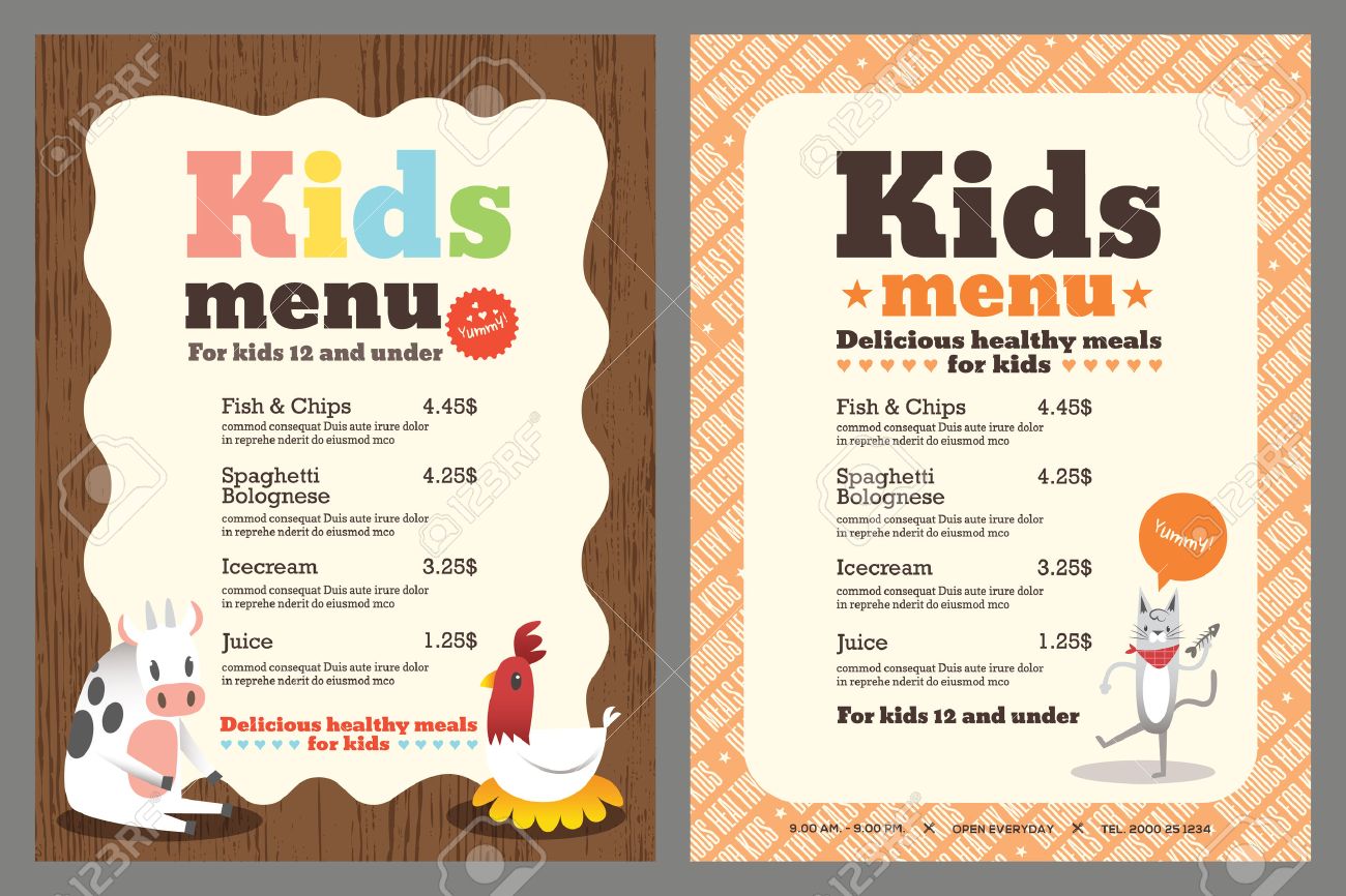 meal menu template