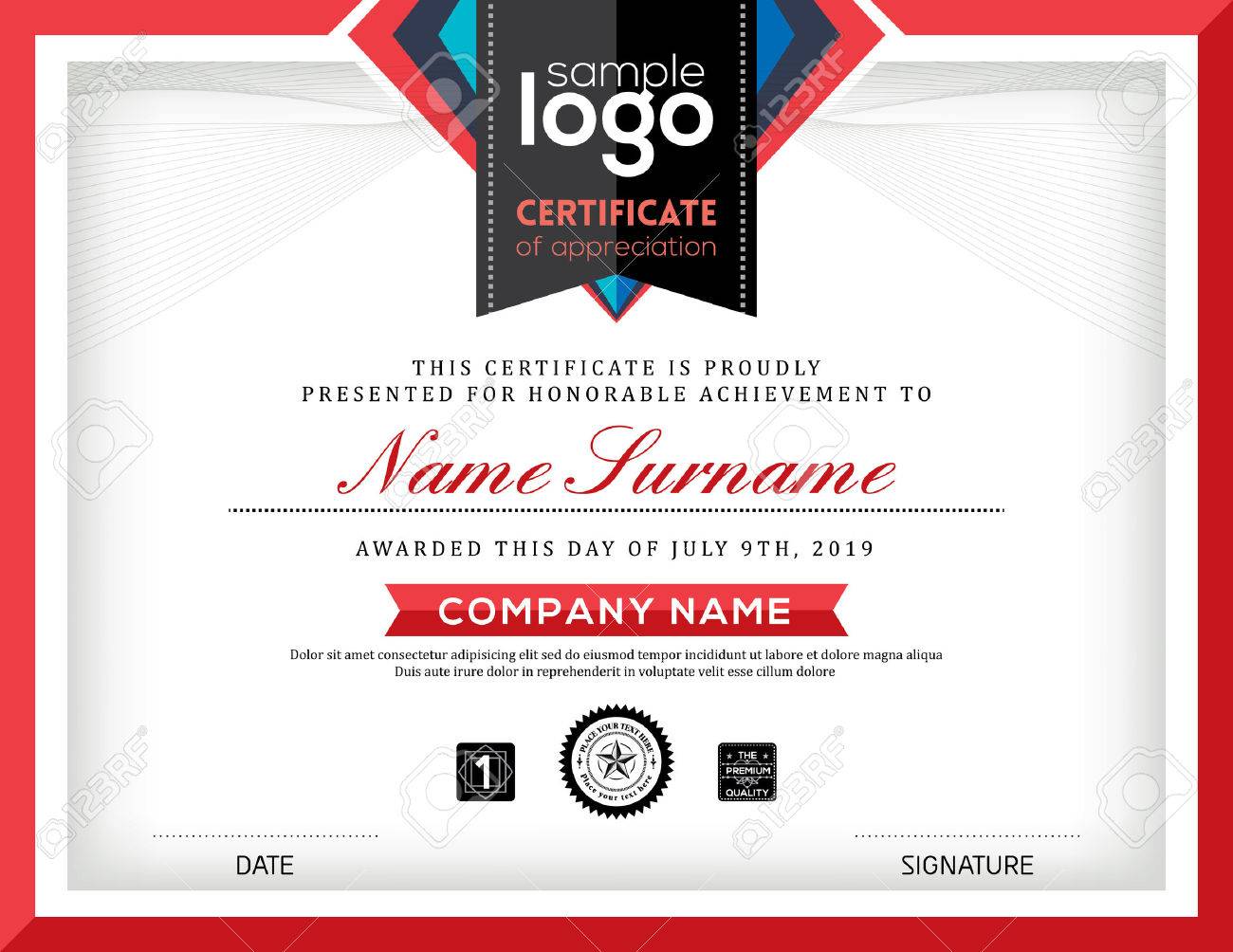 modern certificate abstract graphic background frame design template