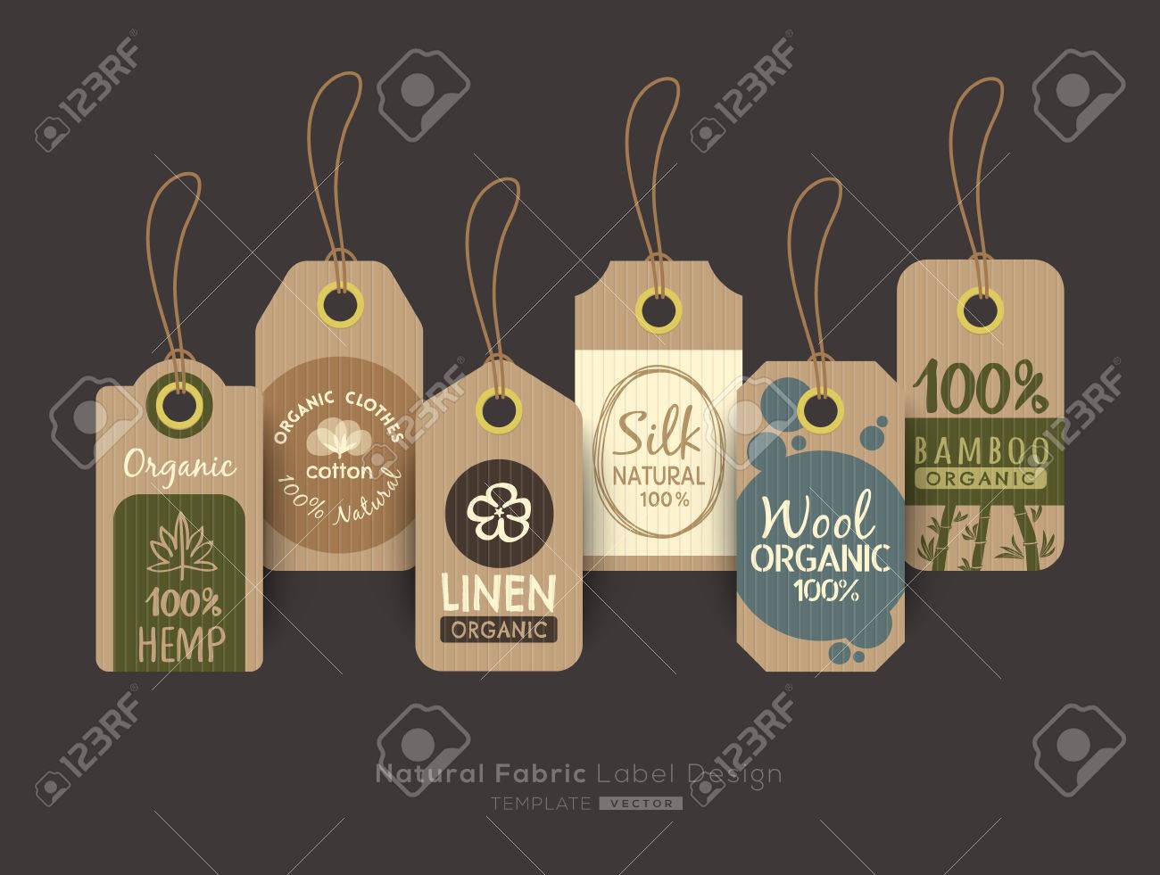 エコ フレンドリーなファブリック布タグ ラベル コレクション デザイン要素のセット のイラスト素材 ベクタ Image 5402