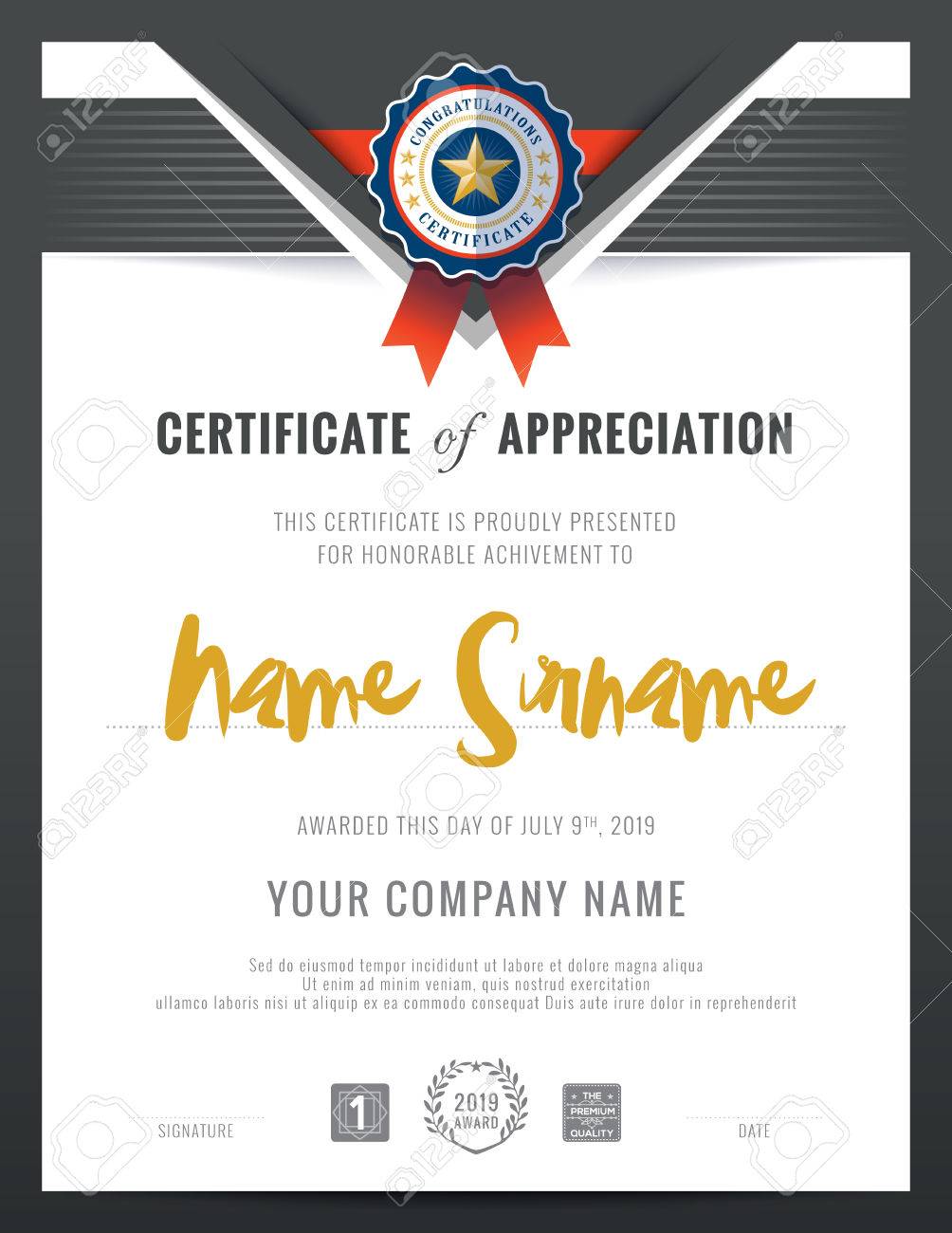 modern certificate of appreciation design magdalene modern certificate of appreciation design