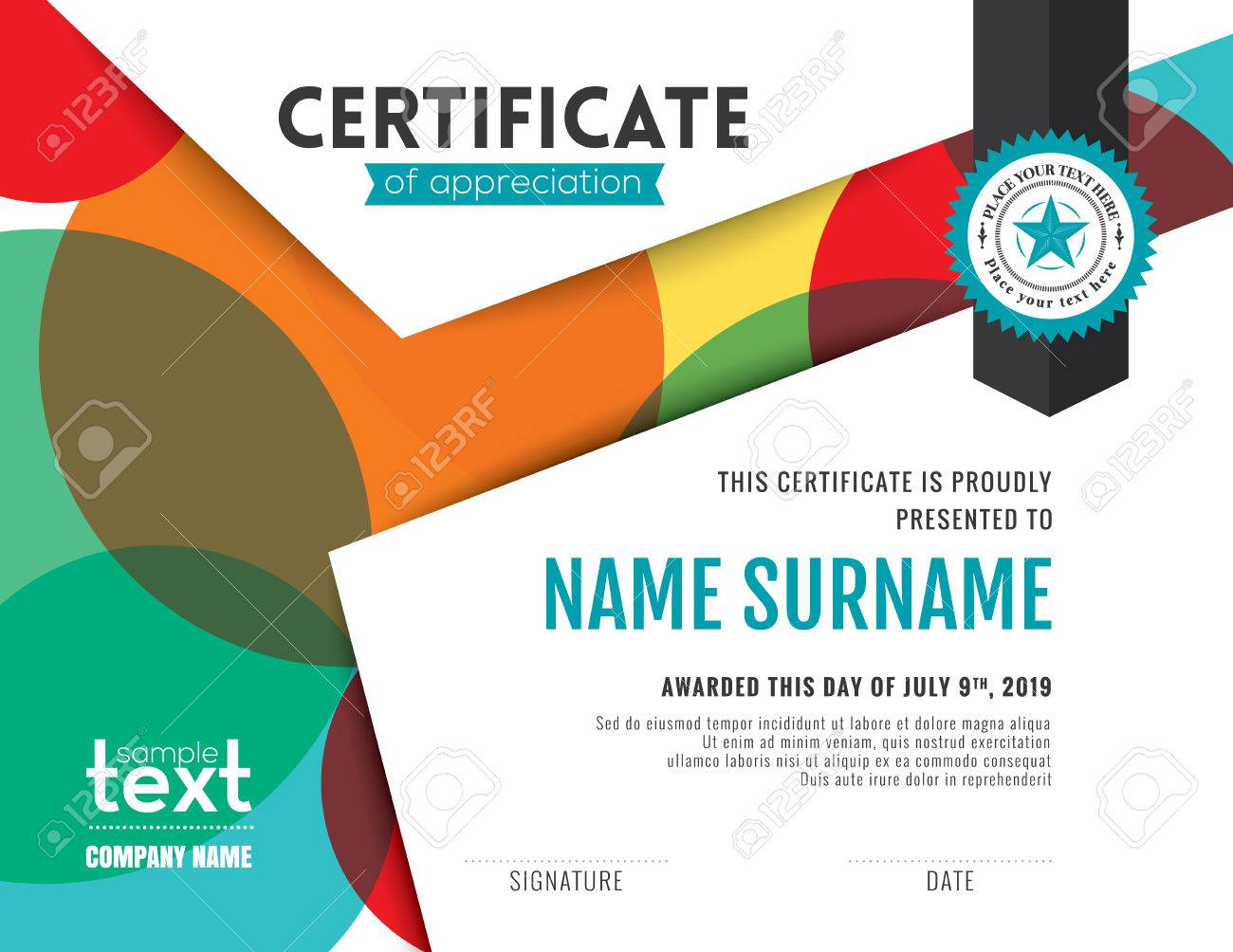 certificate of appreciation background design