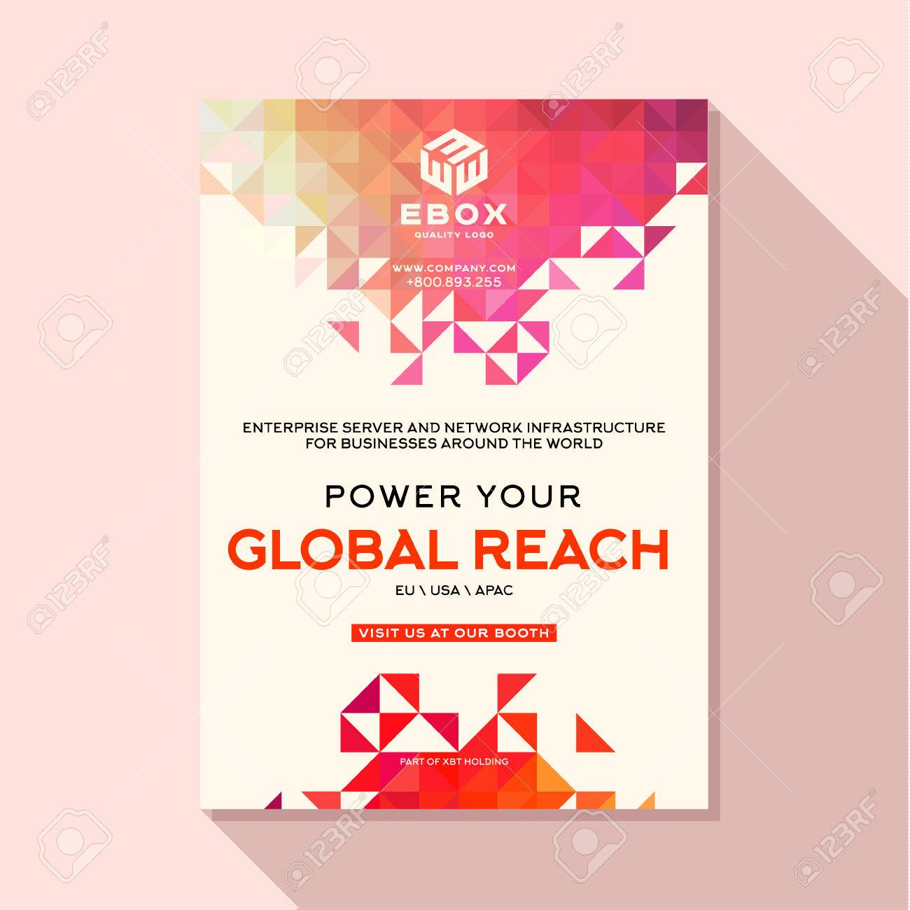 promotional flyer leaflet tech design modern trend of flat products tech flyers design
