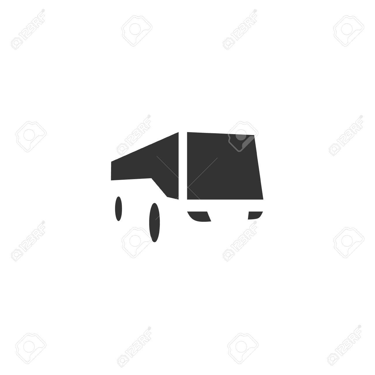 bus logo in negative space quality modern flat style design for your