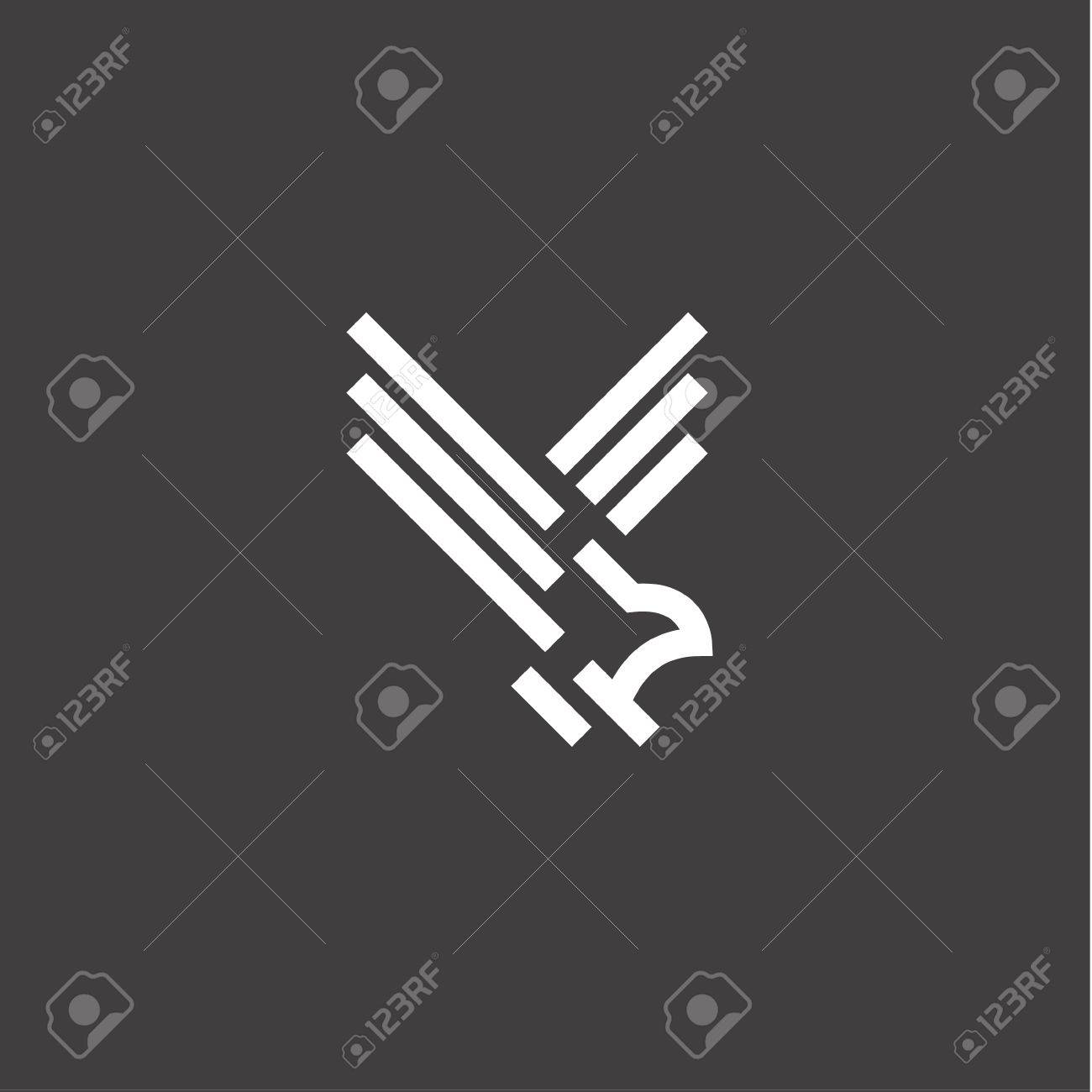 Illustration De Faucon Dun Oiseau En Vol Style Linéaire Icône Vecteur