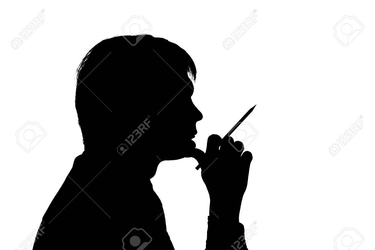 black silhouette man think on white background - 864374 black silhouette man think on white background - 864374