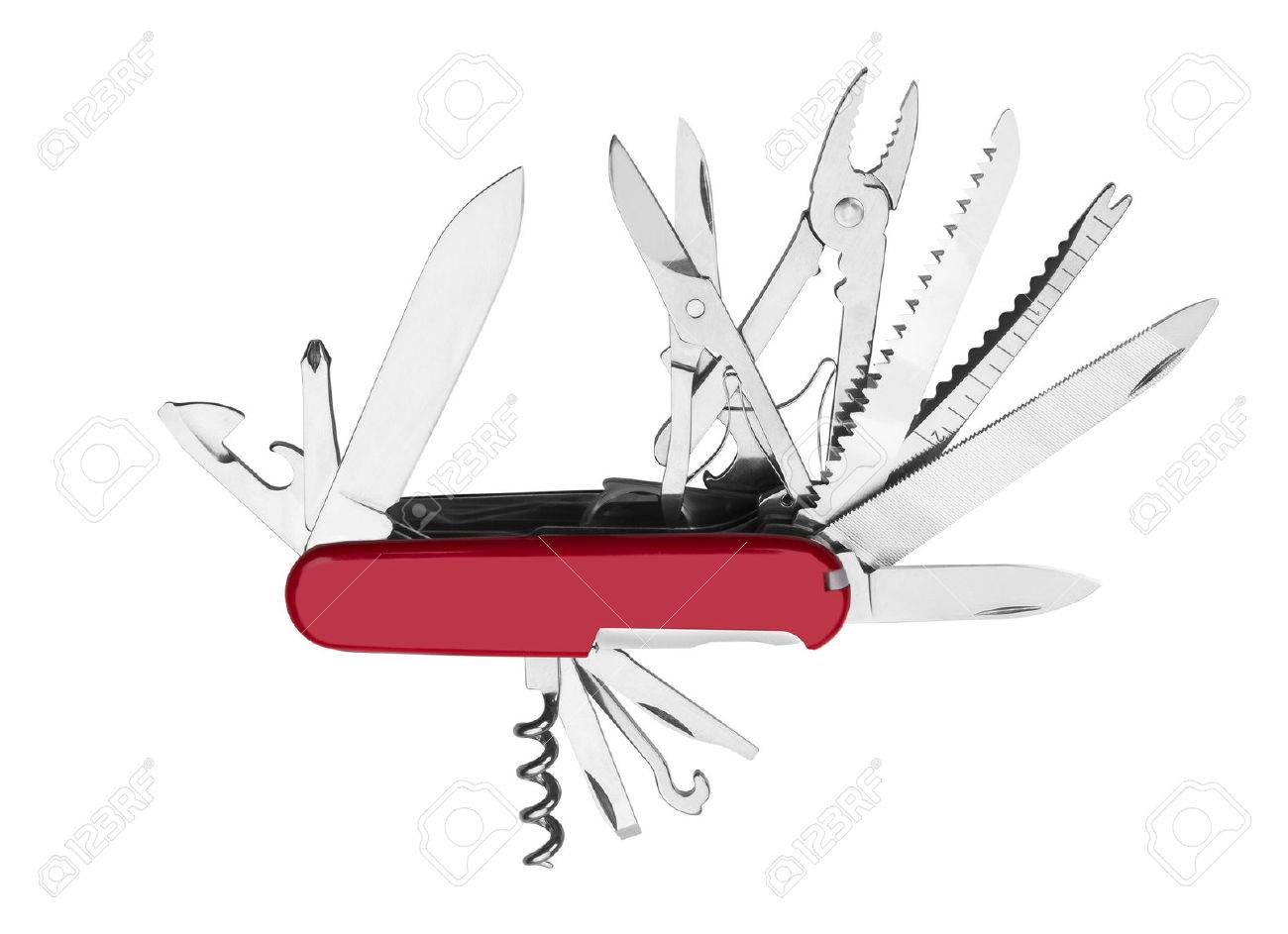 Red Army Knife multi-tool, isolated on white - 25200618 Red Army Knife multi-tool, isolated on white - 25200618