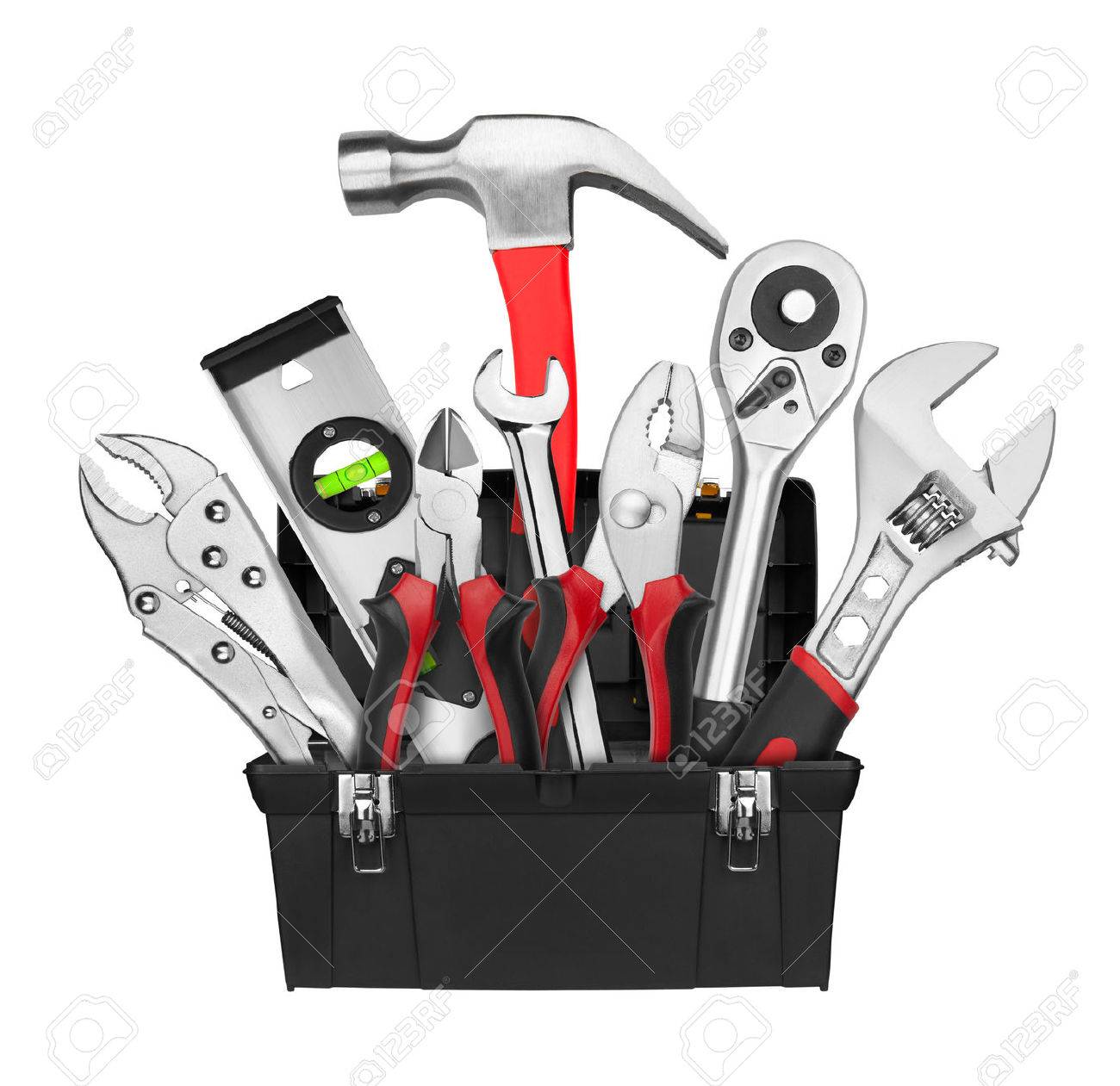 Many Tools in tool box, isolated on white background - 30916334 Many Tools in tool box, isolated on white background - 30916334