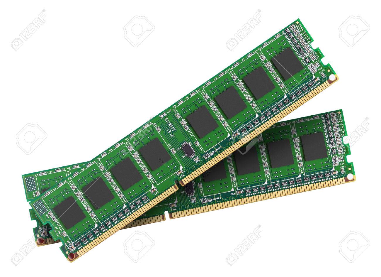 白い背景で隔離の ddr ram メモリ モジュール ロイヤリティーフリー