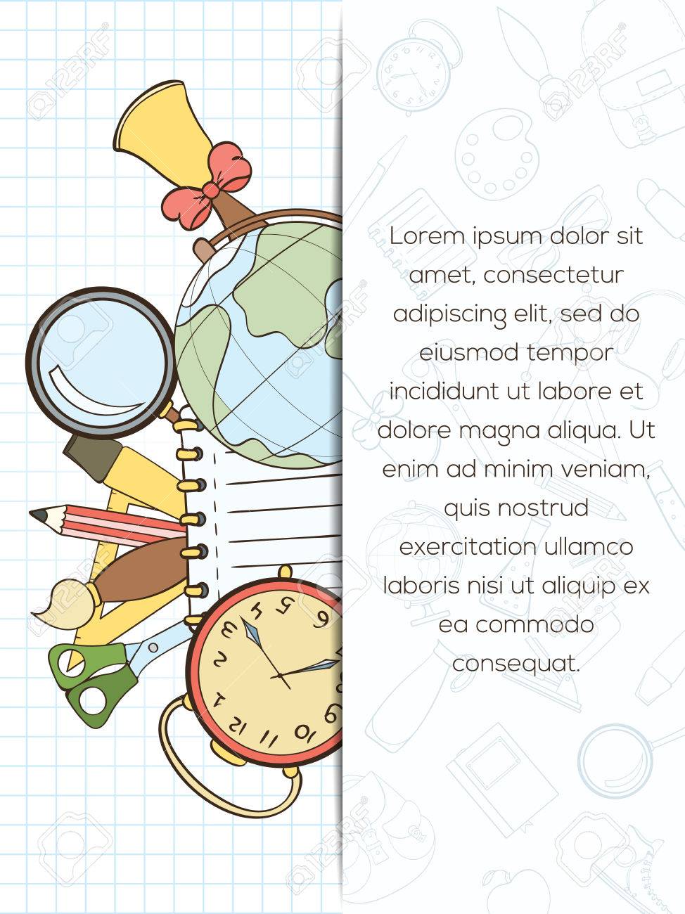 Back To School Invitation Card Can Be Used For Holiday Cards