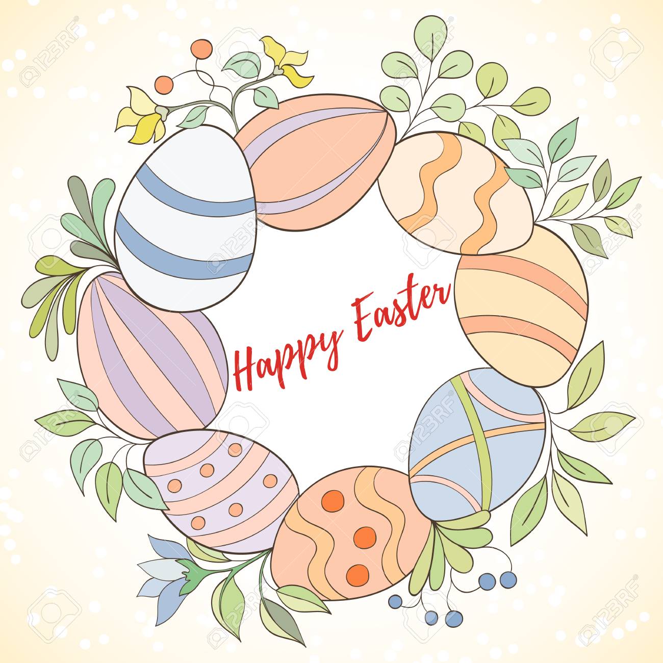 幸せなイースター カードのイラスト素材 ベクタ Image