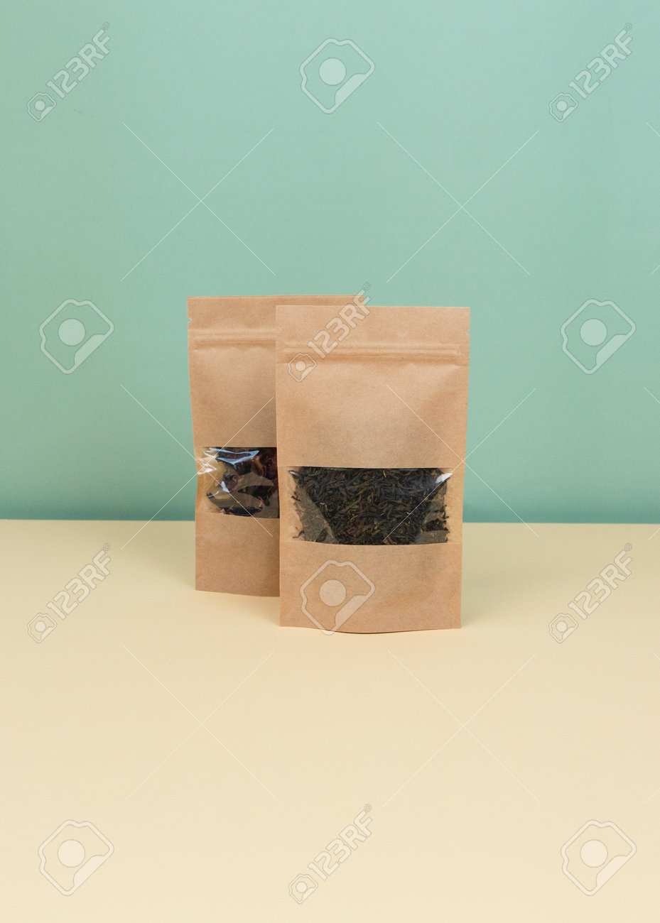 Download Brown Kraft Paper Doypack Bags With Groceries Front View On A Stock Photo Picture And Royalty Free Image Image 161561357