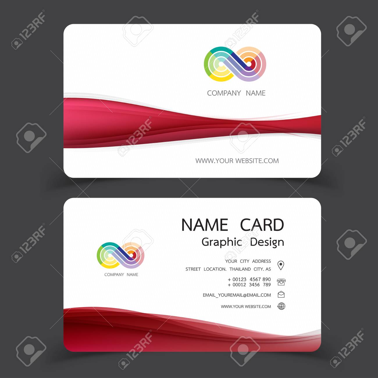 business card design set modern creative business card template business cards for illustrators