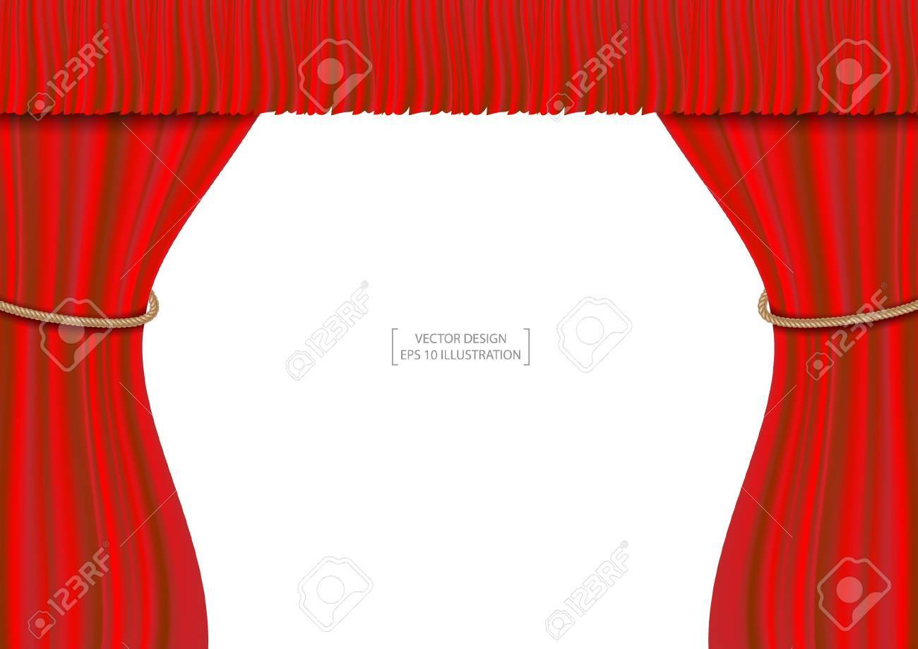 赤い劇場のカーテン ベクトル イラストのイラスト素材 ベクタ Image