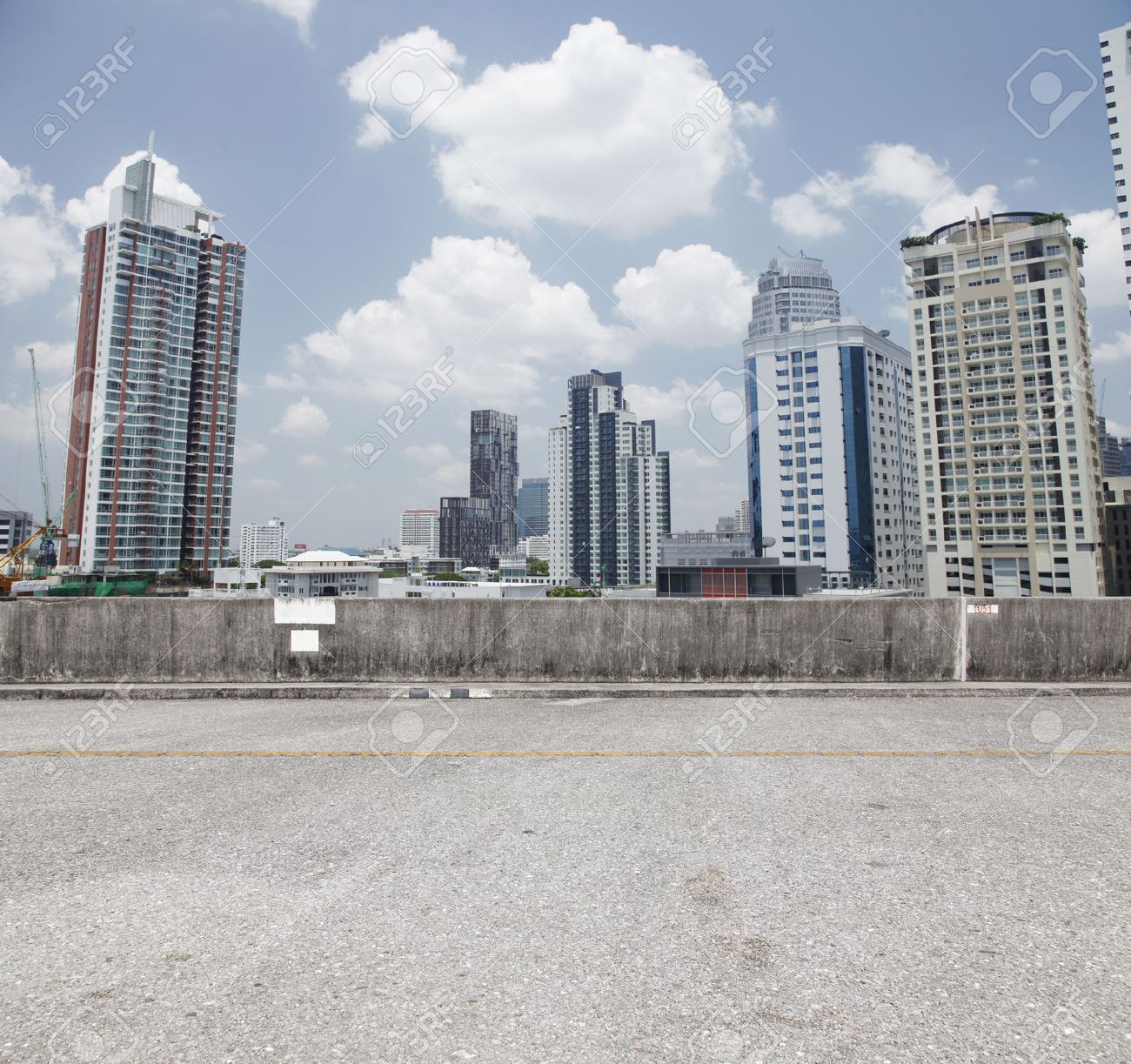 urban carpark on city background stock photo picture and royalty