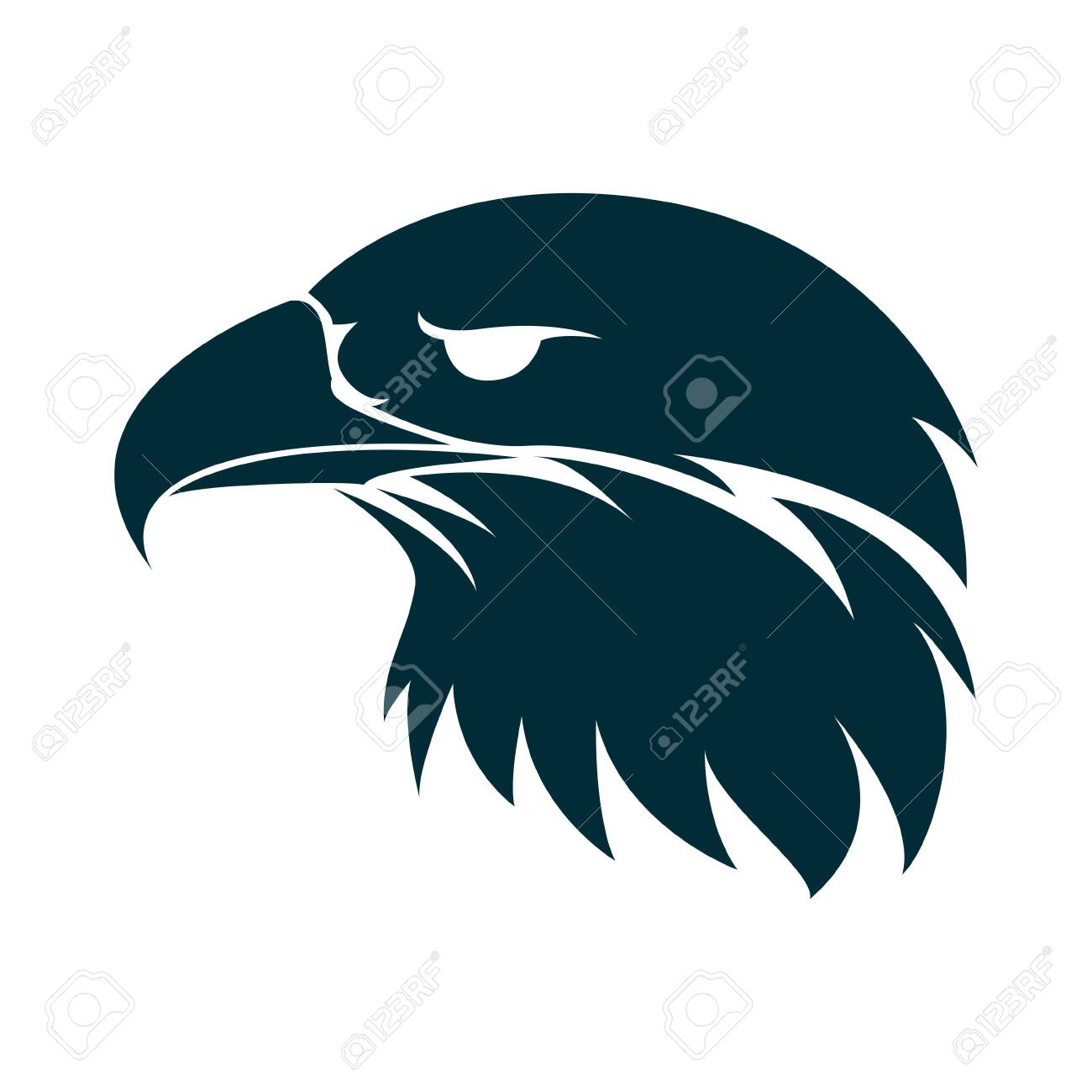 Eagle Head Silhouette Illustration. Eagle Head Logo Design. Eagle  Minimalist Icon Design. Eagle Head Silhouette Element Design Royalty Free  SVG, Cliparts, Vectors, and Stock Illustration. Image 127902188., image size:1300x1300