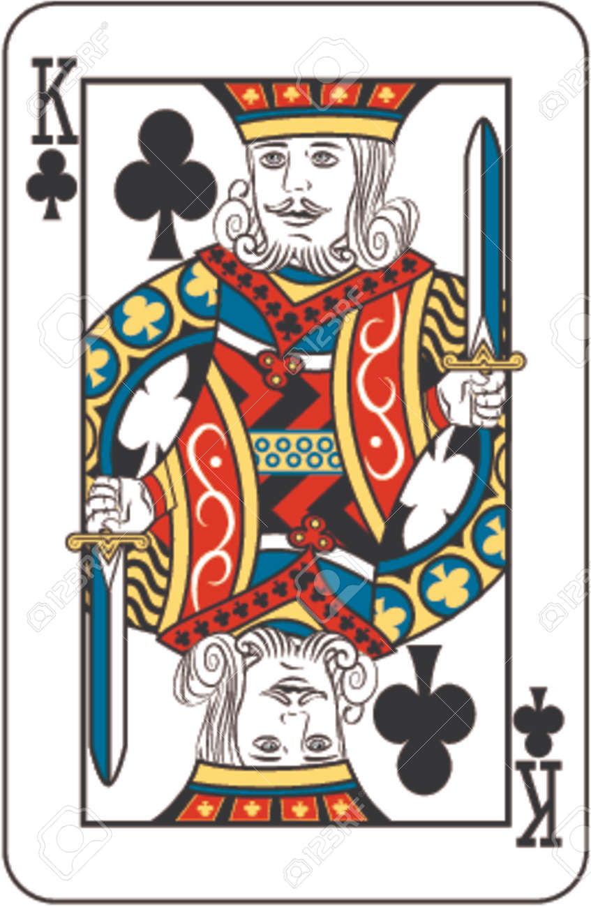 トランプのデッキからクラブのキング のイラスト素材 ベクタ Image