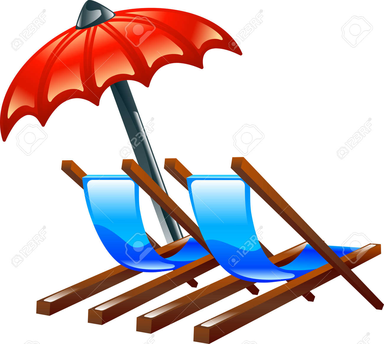 Liegestuhl Mit Sonnenschirm Clipart sdatec.com