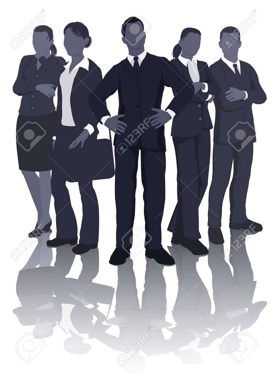 動的なプロ スマート ビジネス チームのイラストのイラスト素材 ベクタ Image