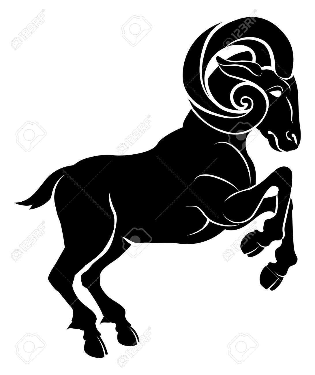 an illustration of a stylised black ram or sheep perhaps a ram an illustration of a stylised black ram or sheep perhaps a ram