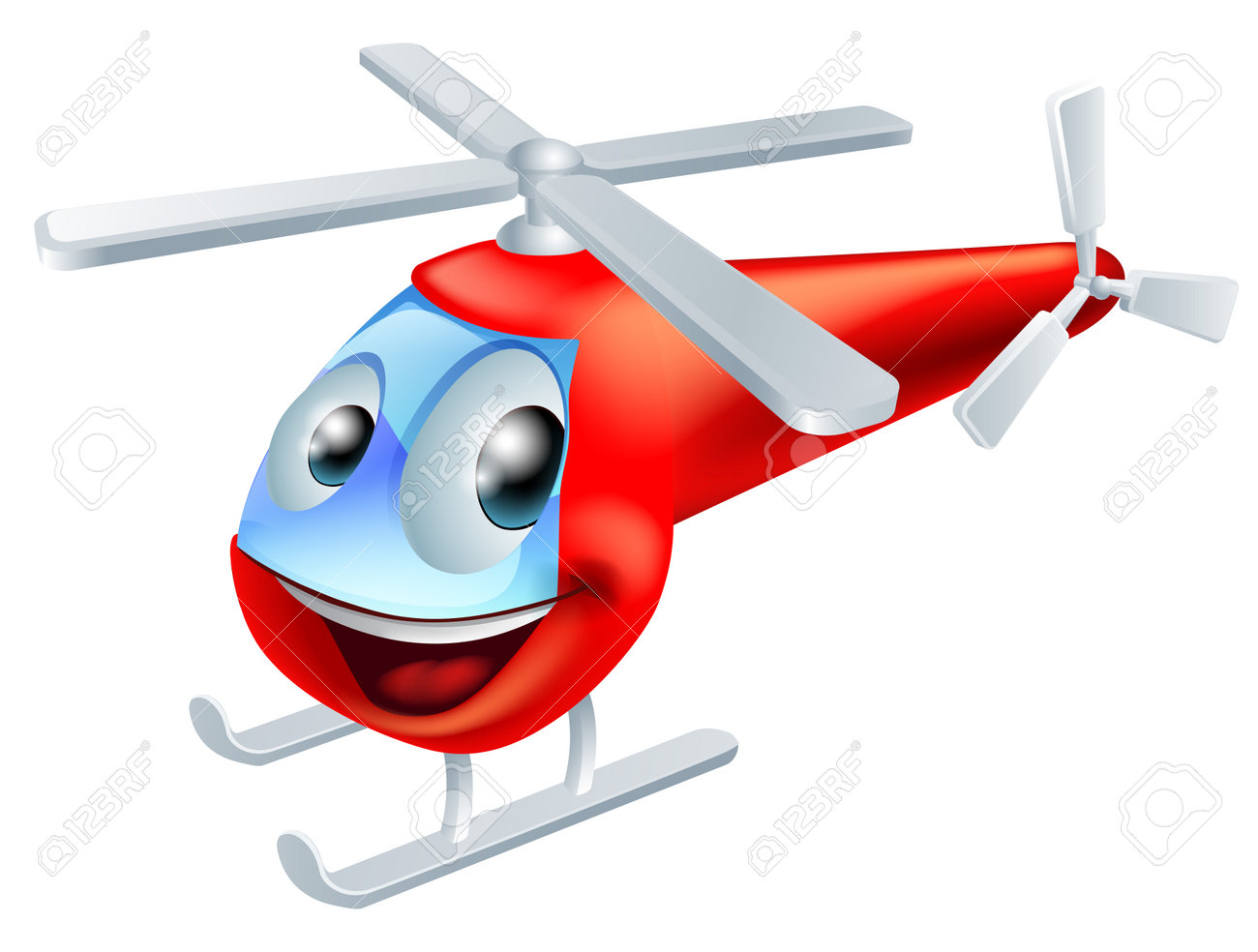 Illustration of a cute red helicopter children’s cartoon character - 23109840 Illustration of a cute red helicopter children’s cartoon character - 23109840