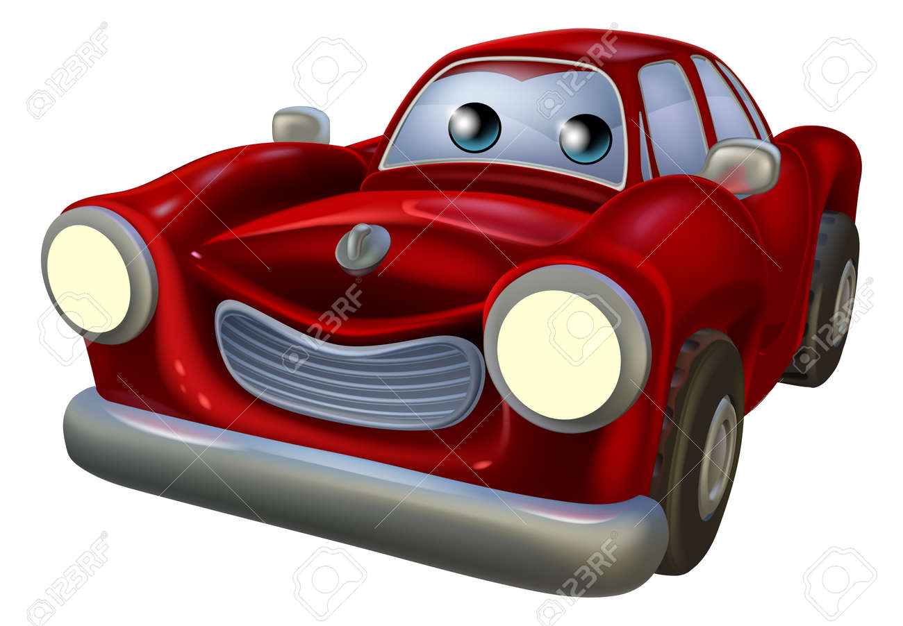 Una Mascota De Dibujos Animados De Coches De Color Rojo Con Una